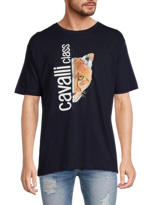 Мужская Футболка cavalli CLASS Logo Graphic Tee Cavalli CLASS