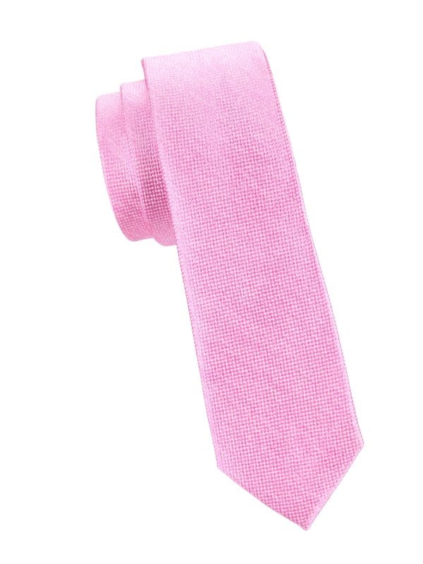 Textured Silk Blend Tie Andrew Marc