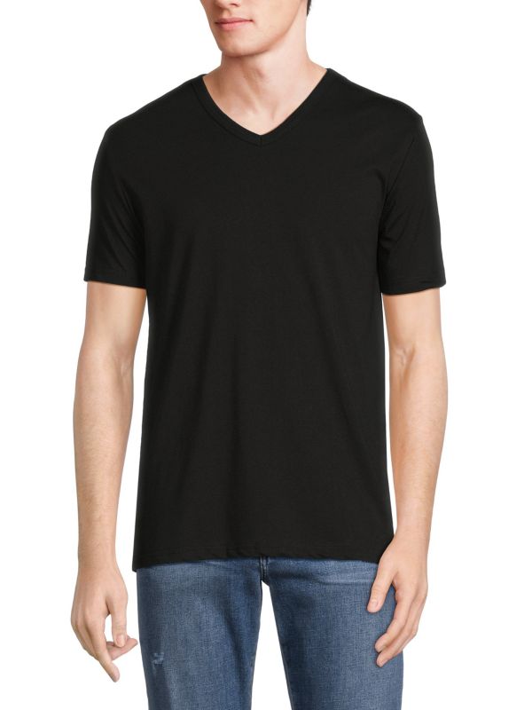 Мужская Футболка Saks Fifth Avenue Solid V Neck Saks Fifth Avenue