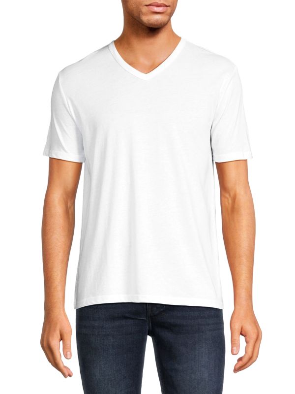 Мужская Футболка Saks Fifth Avenue Solid V Neck Saks Fifth Avenue