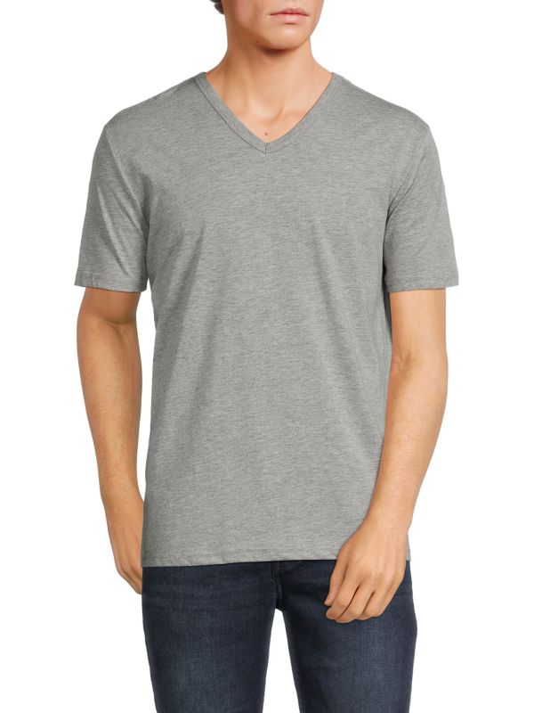 Мужская Футболка Saks Fifth Avenue Solid V Neck Saks Fifth Avenue