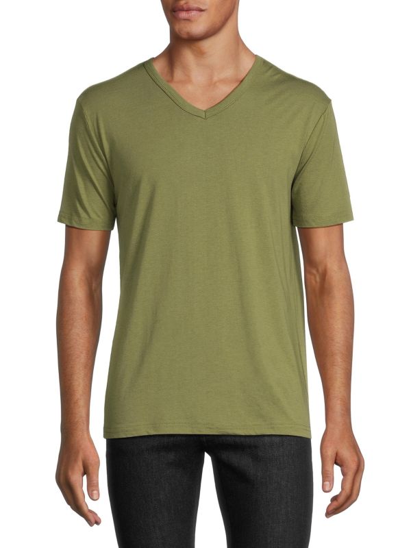 Мужская Футболка Saks Fifth Avenue Solid V Neck Saks Fifth Avenue