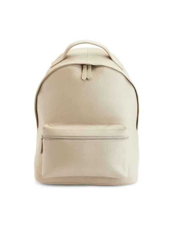 Grained Leather Backpack ROYCE New York