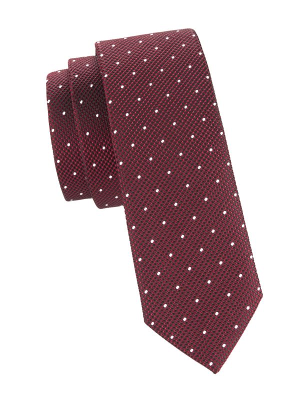 Галстук BOSS Dot Print Silk Blend Tie BOSS