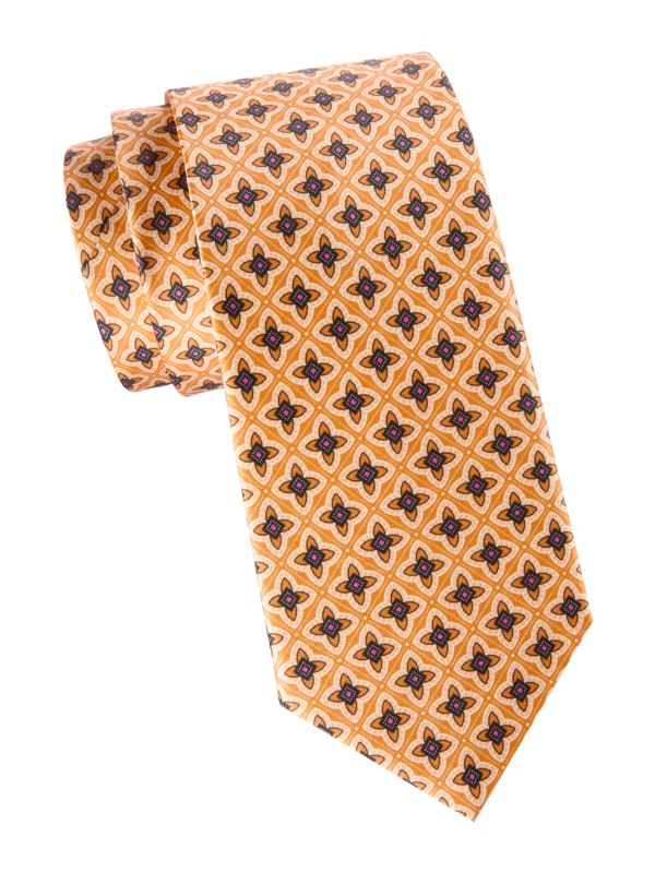 Галстук Brioni Floral Silk Tie Brioni