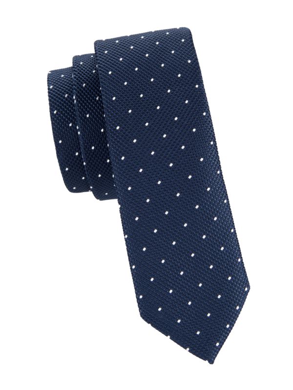 Галстук BOSS Dot Print Silk Blend Tie BOSS