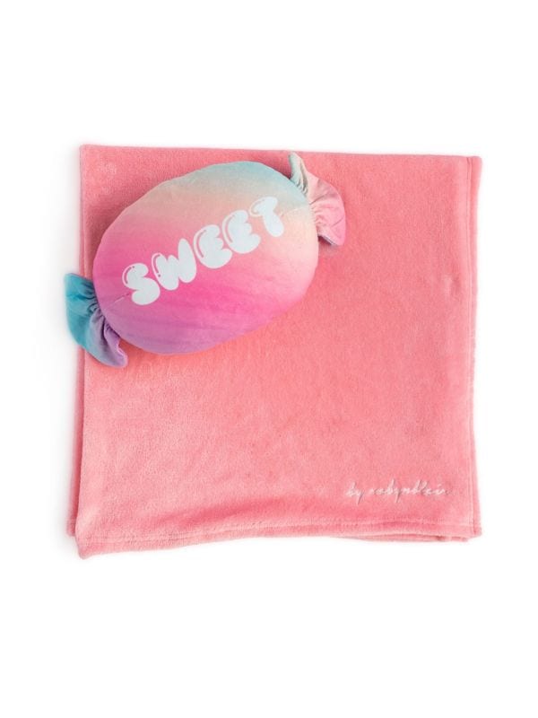 Kid's 2-Piece Candy Pillow & Blanket Set By robynblair