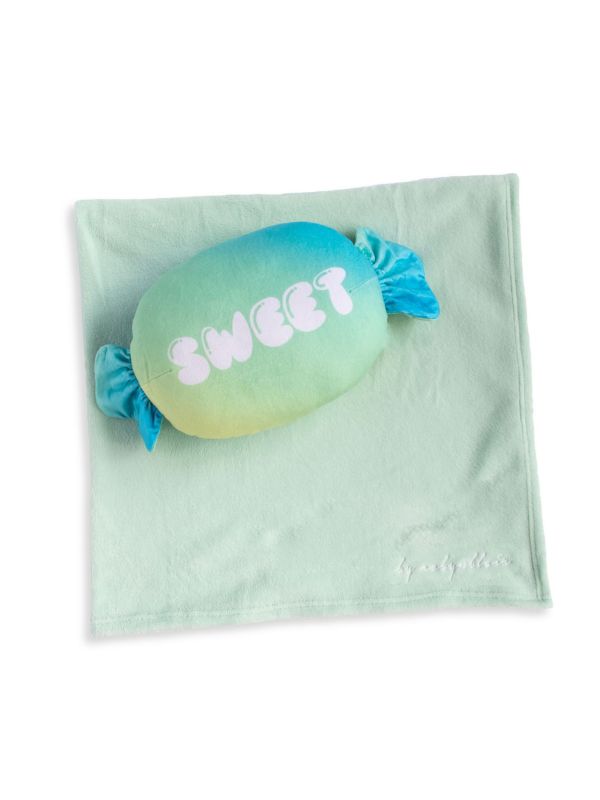 Kid's 2-Piece Candy Pillow & Blanket Set By robynblair