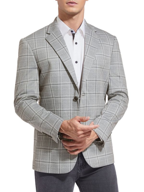 Мужской Блейзер DUCHAMP Windowpane Check Slim Fit DUCHAMP