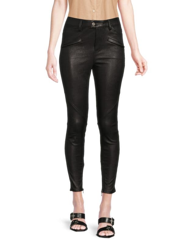 Женские Повседневные брюки ETIENNE MARCEL Flat Front Leather Ankle Pants ETIENNE MARCEL