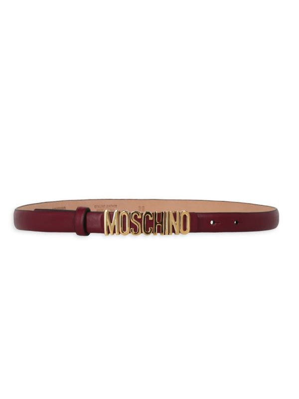 Ремень Moschino Plaque Logo Leather Belt Moschino