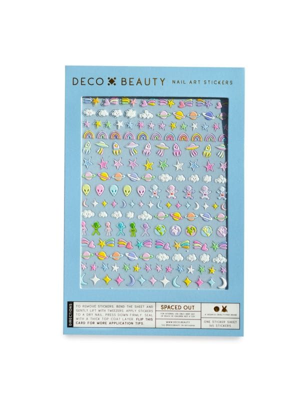 Веганские наклейки для ногтей без жестокости Spaced Out, 30 шт. Deco Beauty