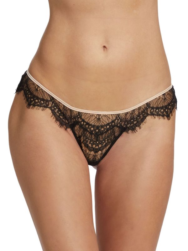 Женские Трусы KIKI DE MONTPARNASSE Art Deco Eyelash Lace Thong KIKI DE MONTPARNASSE