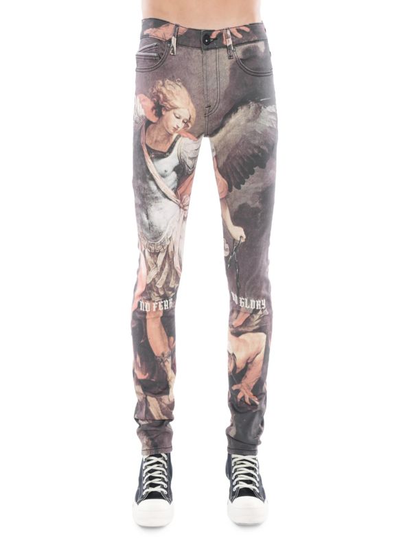 Мужские Джинсы skinny Cult Of Individuality Super Skinny Graphic Print Cult Of Individuality