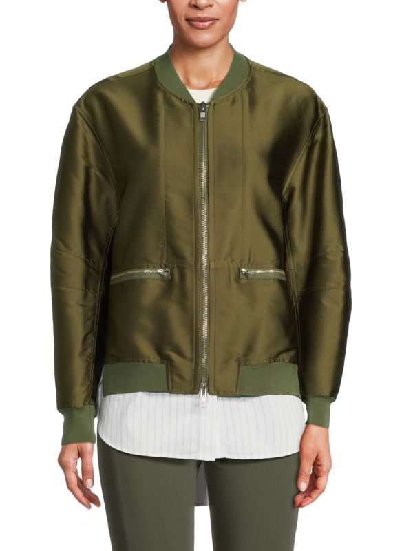 Женская Повседневная куртка 3.1 PHILLIP LIM Twofer Shirt Bomber Jacket 3.1 PHILLIP LIM