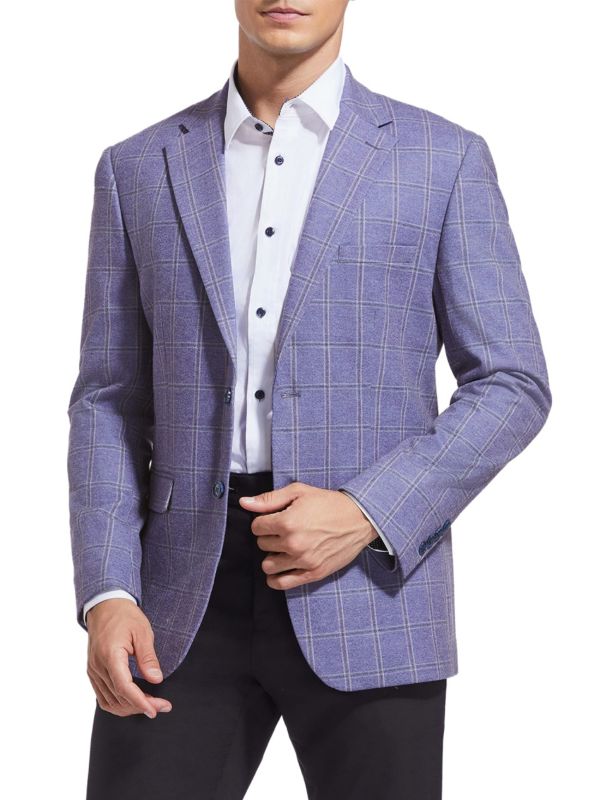 Мужской Блейзер DUCHAMP Windowpane Check Slim Fit DUCHAMP