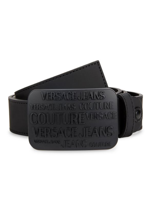 Ремень Versace Jeans Couture Plaque Buckle Logo Leather Versace Jeans Couture