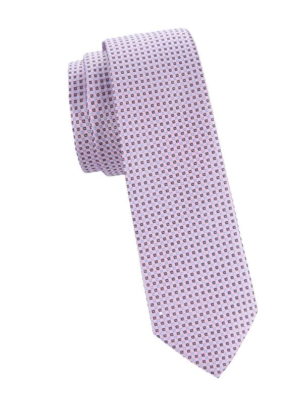 Pattern Silk Blend Tie Andrew Marc