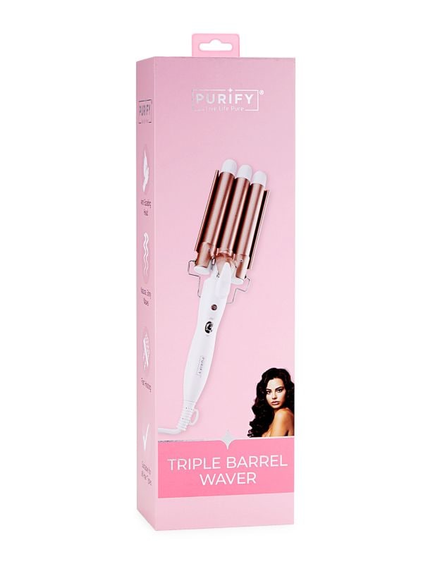 Triple Barrel Curling Iron Wand Purify-nyc