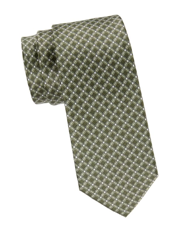 Галстук Brioni Medallion Silk Tie Brioni