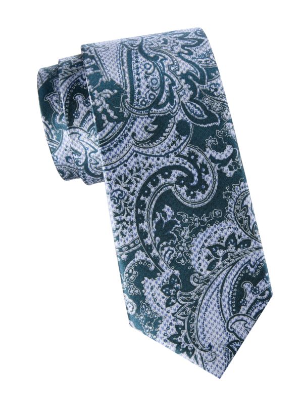 Галстук Brioni Paisley Silk Tie Brioni