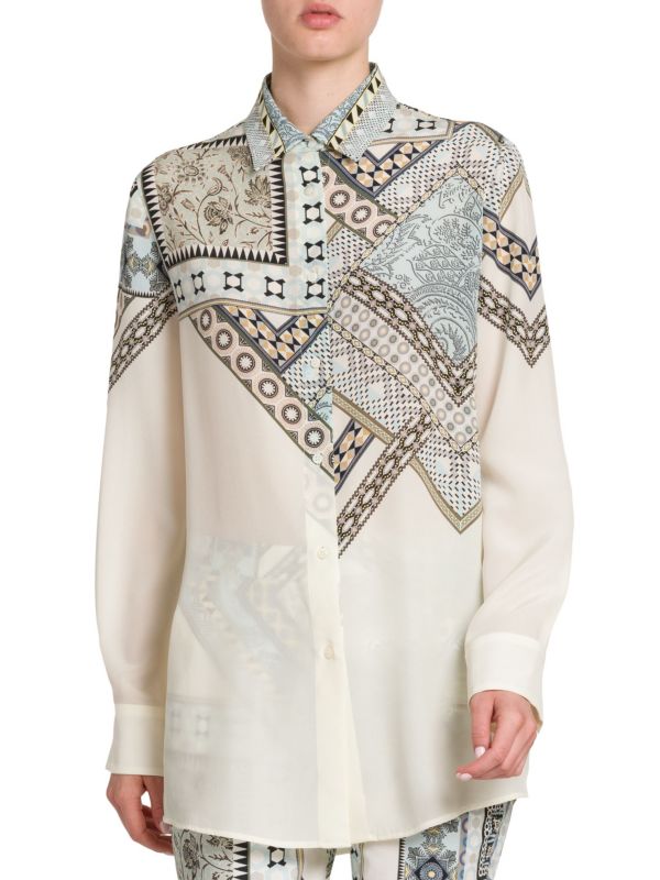 Женская Блузка Etro Mediterranean Patchwork Etro