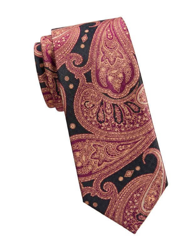 Галстук Brioni Paisley Silk Tie Brioni