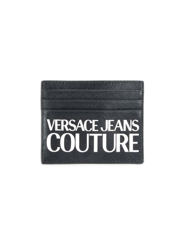 Range Logo Leather Card Case Versace Jeans Couture