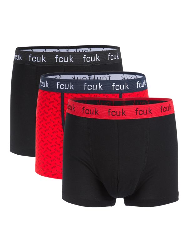 3-Pack Logo Boxer Briefs French Connection