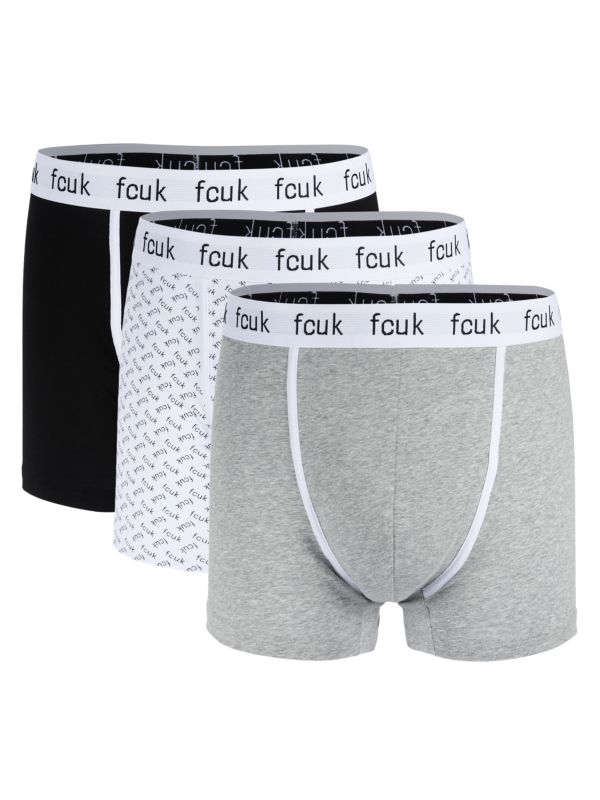 3-Pack Logo Boxer Briefs French Connection