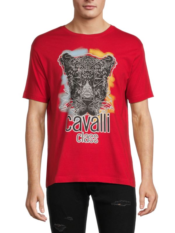 Мужская Футболка cavalli CLASS Leopard Crewneck Cavalli CLASS