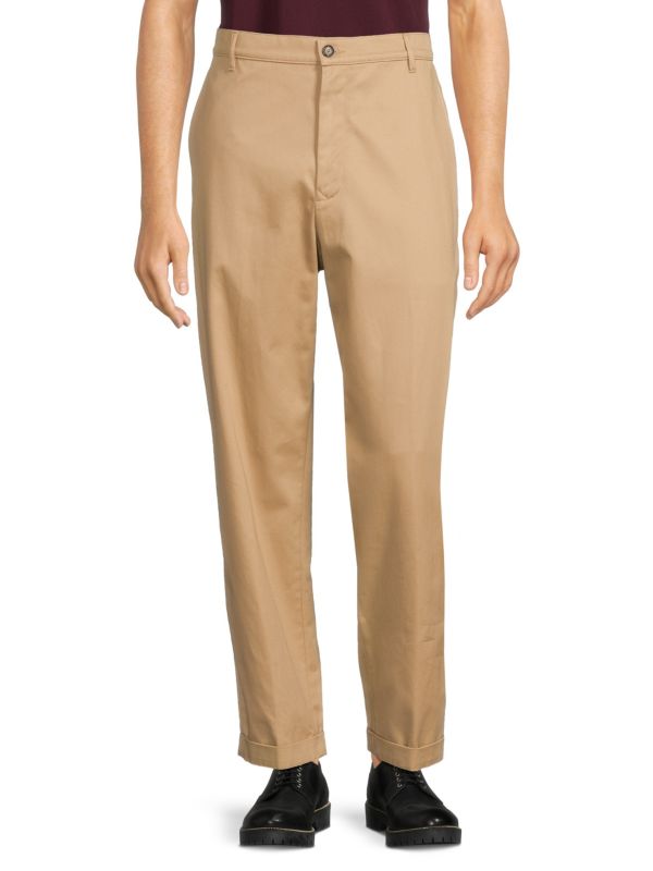 Мужские Повседневные брюки KENZO Solid Flat Front Chino Pants KENZO