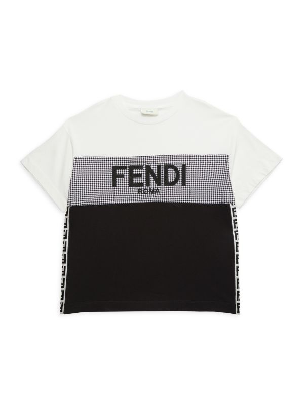 Мальчиковская Футболка FENDI Логотип FENDI