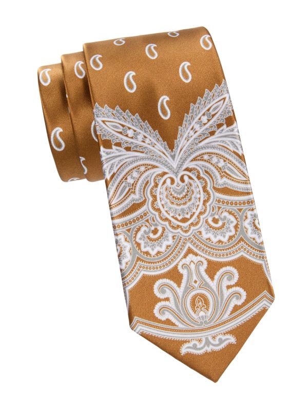 Галстук Brioni Paisley Silk Tie Brioni