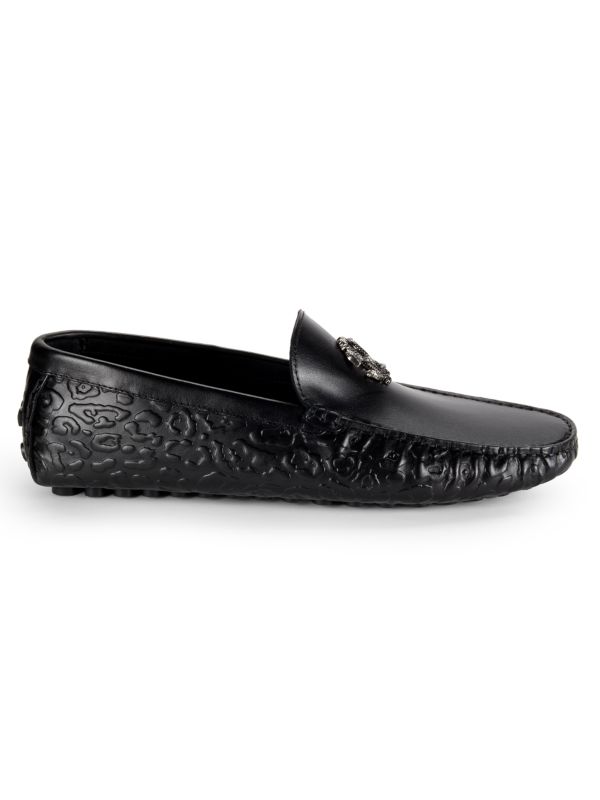 Мужские Лоферы Roberto Cavalli Textured Leather Driving Roberto Cavalli