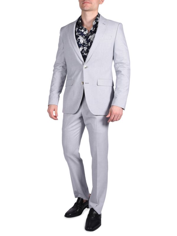 Мужские Классические брюки Savile Row Slim Fit Pin Dot Savile Row