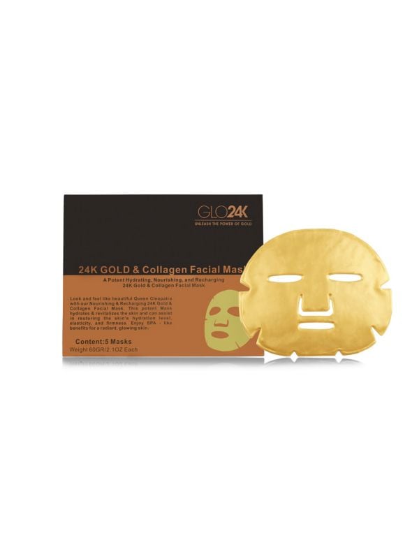 5-Piece 24K Gold & Collagen Facial Mask Set GLO24K