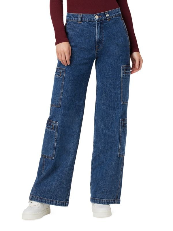 Женские Широкие Джинсы Hudson Petite Mid Rise Hudson Jeans