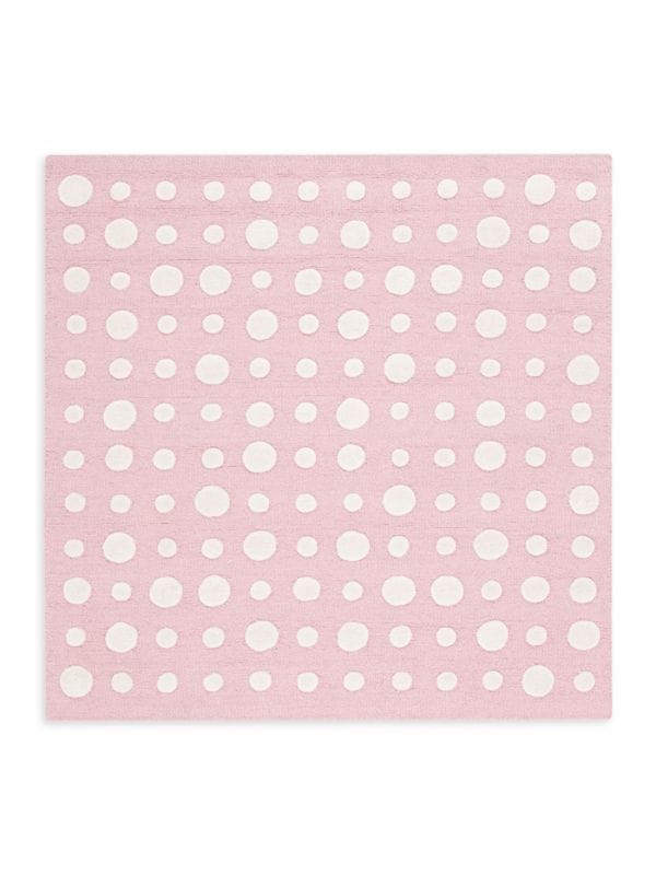 Dot Patterned Wool Blend Square Accent Rug Safavieh