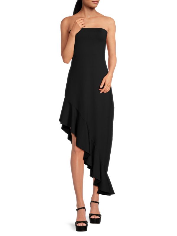 Женское Вечернее Платье Susana Monaco Asymmetric Ruffle Maxi Tube Dress Susana Monaco