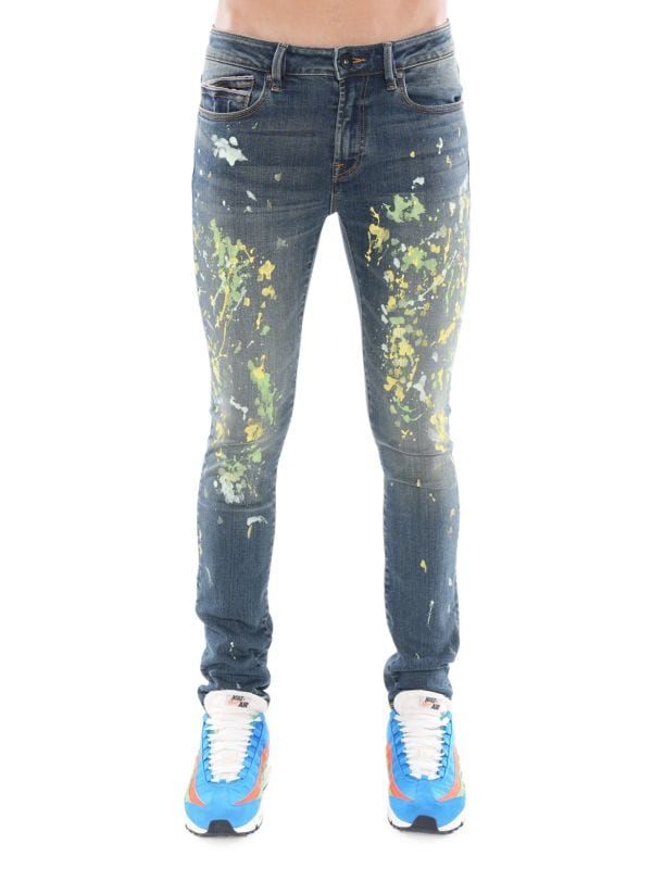 Мужские Джинсы skinny Cult Of Individuality High Rise Paint Splatter Cult Of Individuality