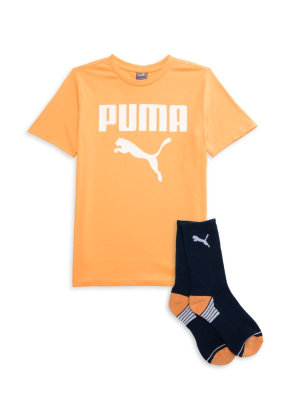 Детская Футболка и Носки PUMA Логотип PUMA