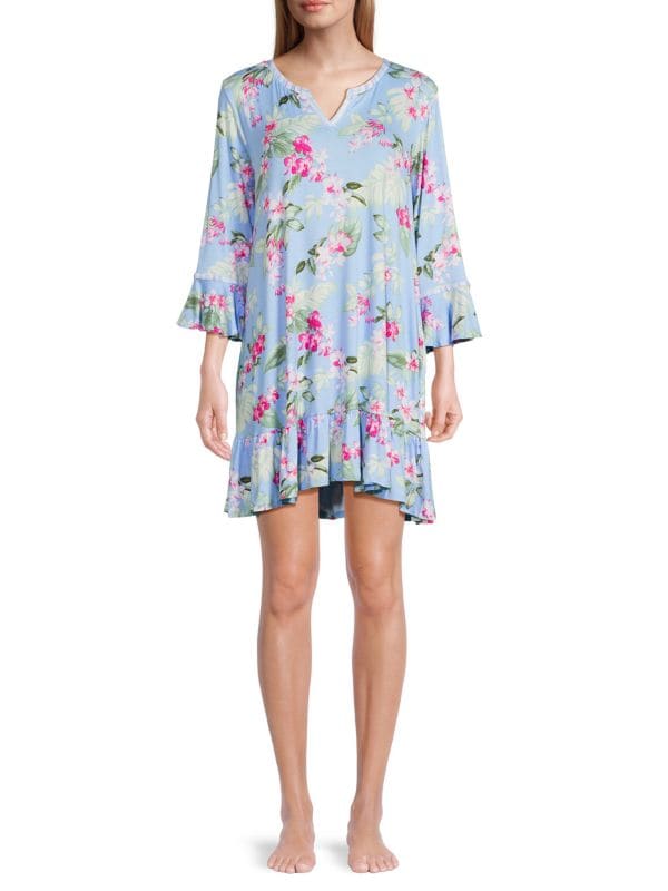 Женская Ночная сорочка Tommy Bahama Floral Mini Sleepshirt Tommy Bahama