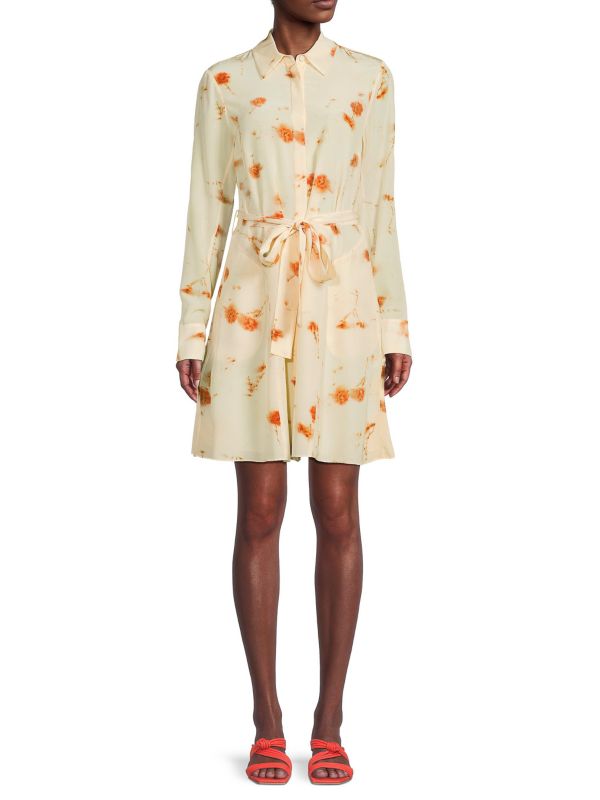 Женское Повседневное платье Jason Wu Silk Mini Shirt Dress Jason Wu