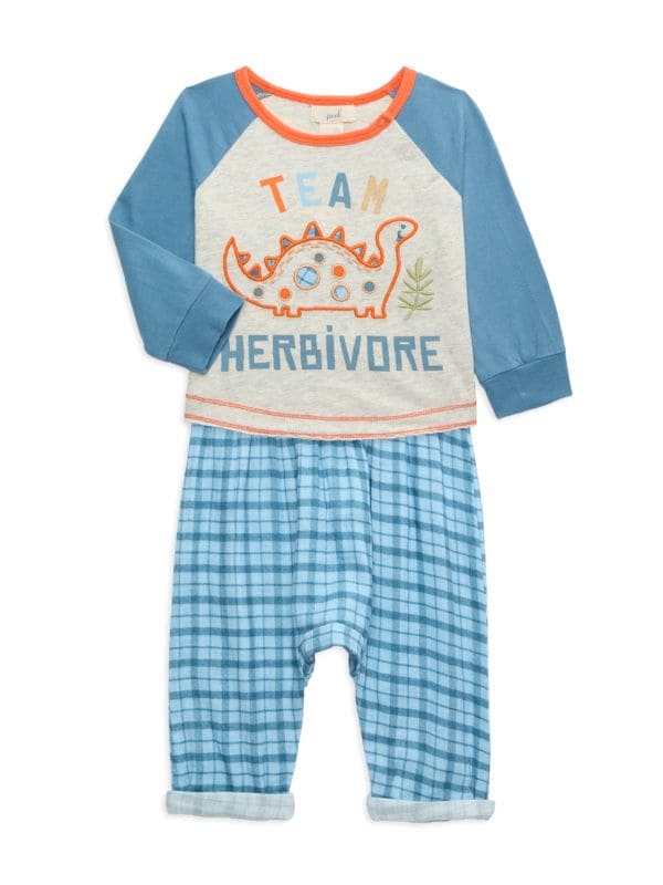  Комплект Одежды PEEK Baby Boy's 2-Piece Team Herbivore Tee & Pants Set PEEK