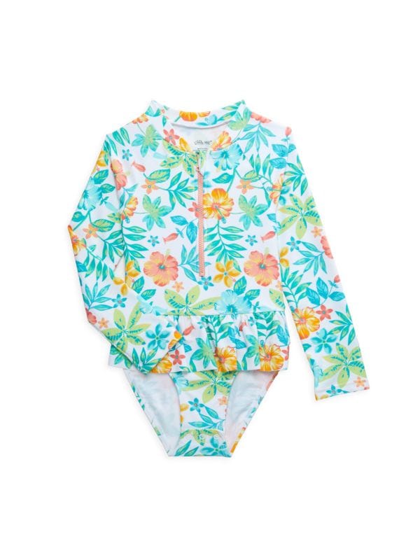 Детский Купальник Little Me Tropical Rashguard One Piece Little Me