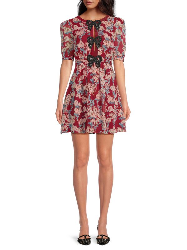 Jamie Floral Mini Dress Saloni