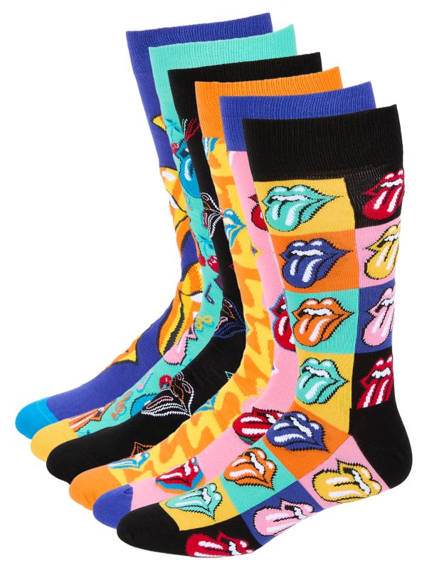 Мужские Носки Happy Socks 6-Pack Rolling Stones Happy Socks