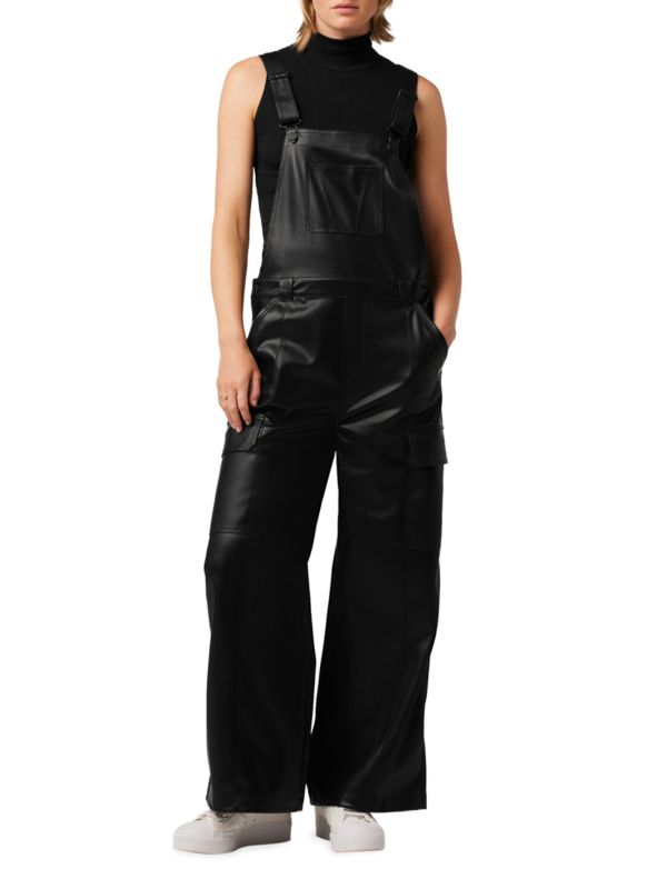 Женский Комбинезон Hudson Utility Wide Leg Faux Leather Hudson Jeans