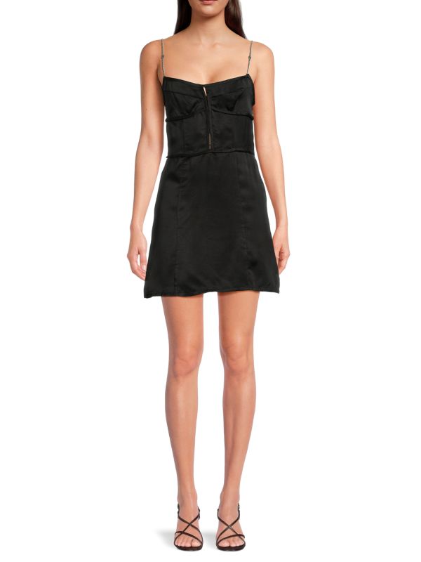 Женское Повседневное платье PALM ANGELS Chain Mini Slip Dress PALM ANGELS